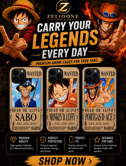 One Piece 3D Anime Case for iPhone🏴‍☠️