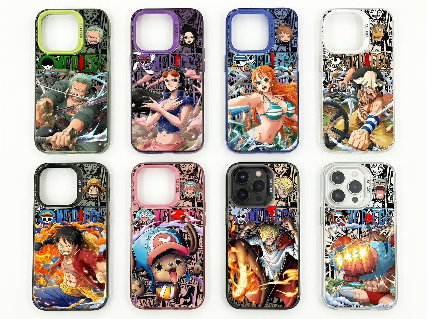 One Piece Anime Handyhülle für iPhone – Luffy, Zoro & Ace Schutzcover