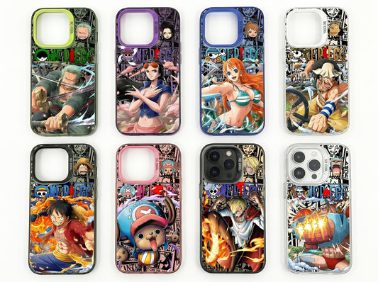 One Piece Anime Phone Case for iPhone - Luffy, Zoro & Ace Protective Cover